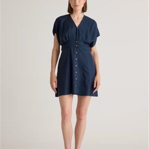 Vintage Wash Tencel Button Front Dress